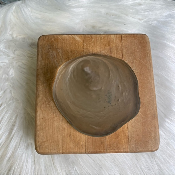 Glass Cone Mountain Frosted Textured Sides Paperweight - Picture 4 of 6